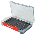 "Rapala RapStack Tackle Tray with customisable dividers, Quick Latch System, and stackable design for tackle storage"