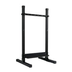 24-rod fishing rack with EVA non-slip feet and soft rubber clips for secure inshore rod storage.