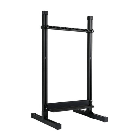 24-rod fishing rack with EVA non-slip feet and soft rubber clips for secure inshore rod storage.