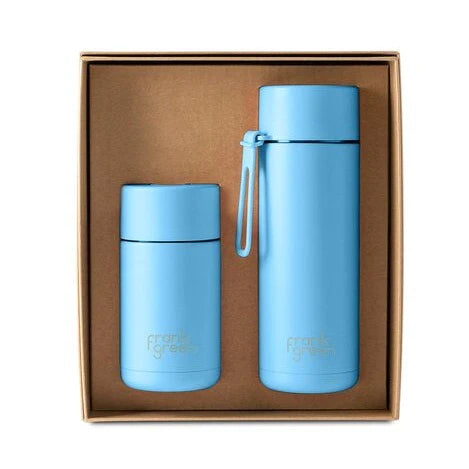 Frank Green 594ml/1L Bottle Gift Set in Blue - Intersport Australia