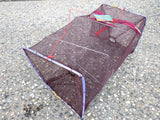 Collapsible bait trap for catching live bait with foldable design and 1.5 inch entry holes for prawns, herring and baitfish