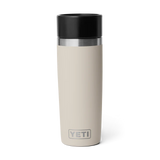 YETI Rambler 16 oz Travel Bottle with leakproof commuter cap and stainless steel insulated design for hot and cold drinks on the go.