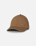 Salty Crew Lowdown Snapback Cap in Twig featuring a structured low-crown design and branded rubber patch on the front.