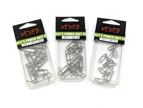 Vexed Power Pulley Clip – stainless heavy-duty rig clip for surf and rock fishing.