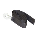 8m polyester winch strap with forged steel snap hook

Heavy-duty boat trailer winch strap 50mm wide polyester webbing

Zinc cobalt plated snap hook attached to 8m winch strap