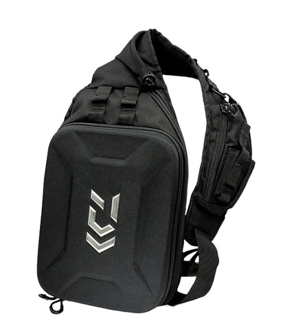 Daiwa Black Sling Bag (Hard Top) – fishing - tackle management built for performance and reliability.