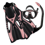 Ocean Pro Bondi Mask Snorkel Fin Set Pink 9-13