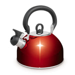 Campfire Stainless Steel Whistling Kettle Red 2.5L